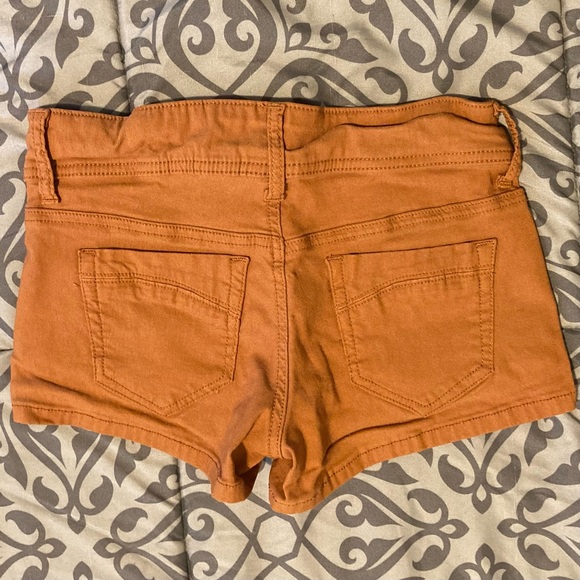 Rust/Orange Stretchy Short Shorts - Picture 5 of 8